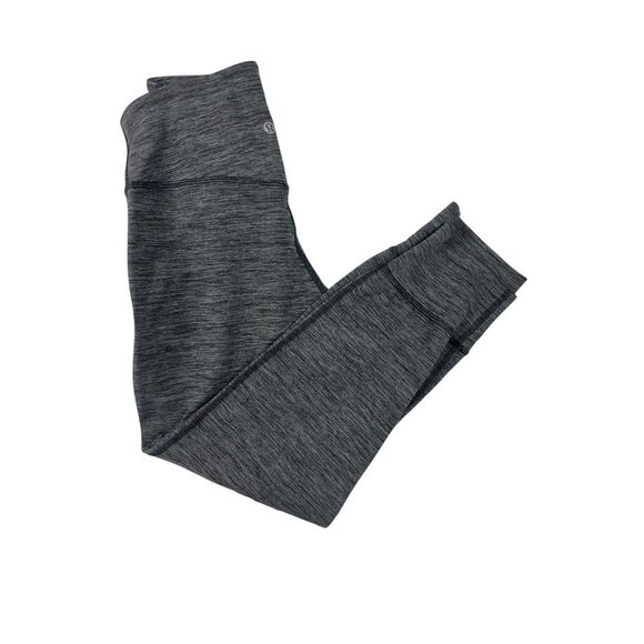 Lululemon Joggers Align Cropped Pants Heathered Black Size 2 Inseam 24" - Picture 1 of 6